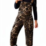 Denim Camo Overalls Toddler Girls Sleeveless Jumpsuit-0