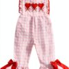 Baby Girl Valentines Overalls Soft Cotton Adjustable Straps-0