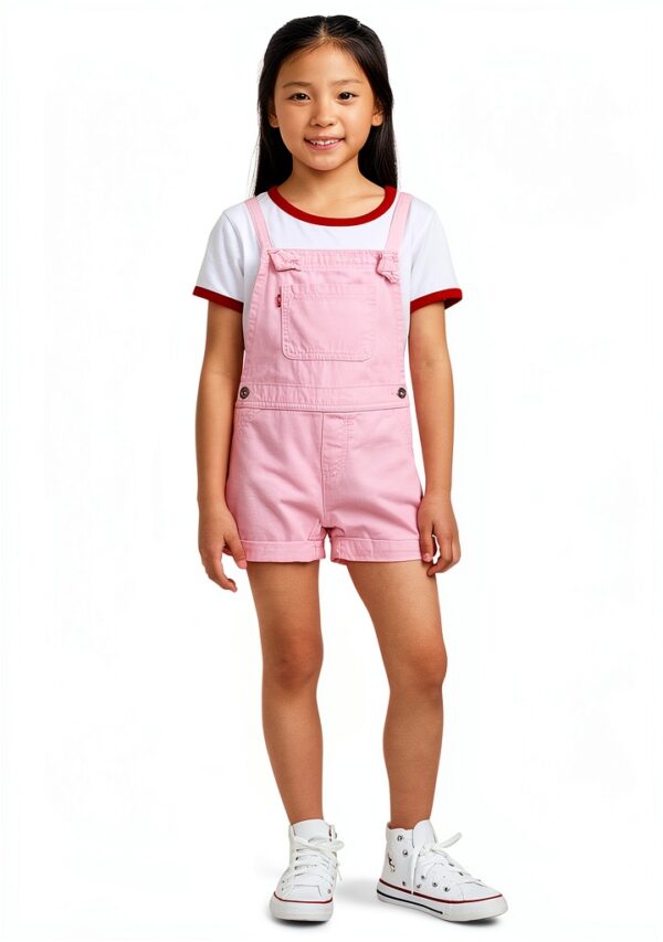 Levis Baby Girls Denim Overalls Adjustable Suspenders-2