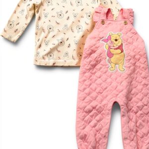 Disney Baby Girls Outfit Set Soft Cotton 2-Piece Overall-0