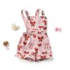 Baby Girl Overalls Shorts Soft Polyester Floral Print-1