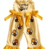 Bee Print Toddler Girl Overalls Cotton Flare Jumpsuit-0