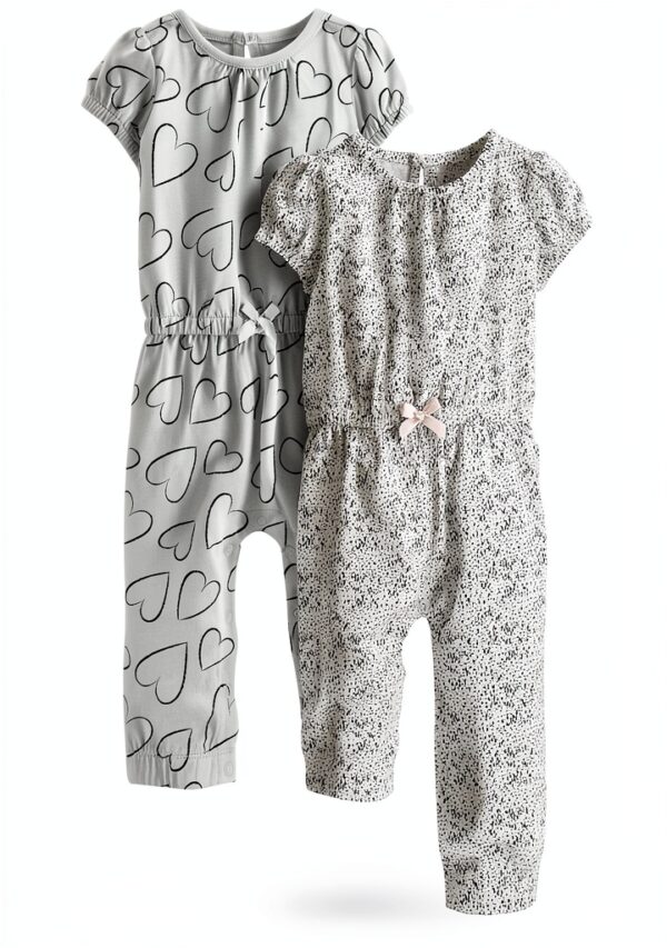 Carters Baby Girls Jumpsuits Soft Fabric Snaps Legs-0