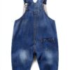 Baby Girls Denim Overalls Soft Cotton Butterfly Design-1