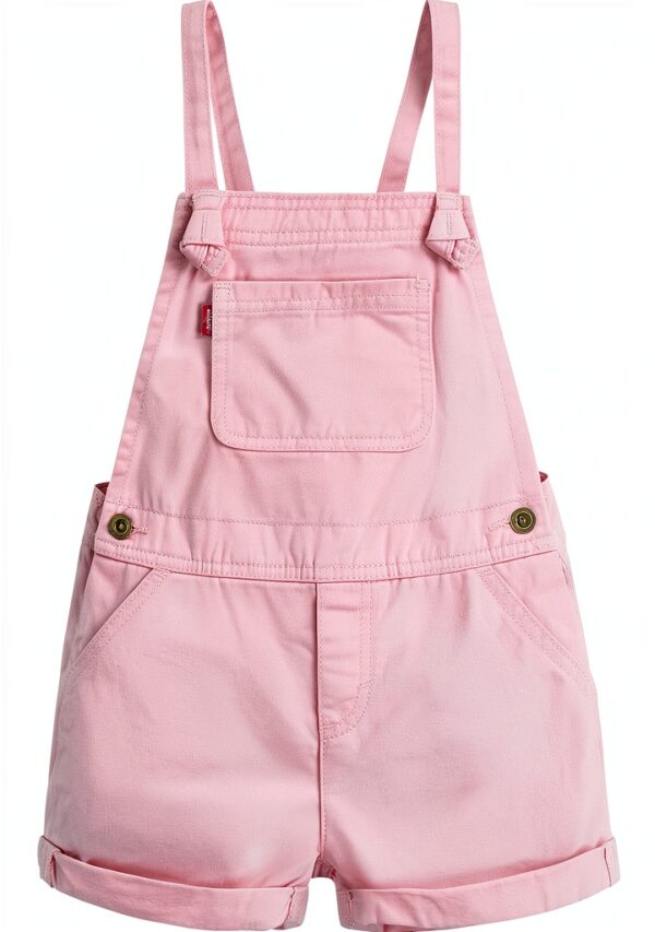 Levis Baby Girls Denim Overalls Adjustable Suspenders-0