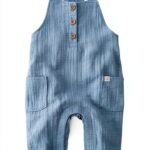 Organic Baby Overalls Little Planet Adjustable Straps-0