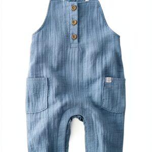 Organic Baby Overalls Little Planet Adjustable Straps-0