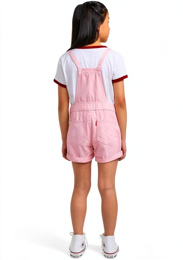 Levis Baby Girls Denim Overalls Adjustable Suspenders-3