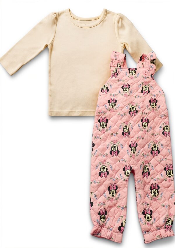 Disney Baby Girls Outfit Set Soft Cotton 2 Piece-0
