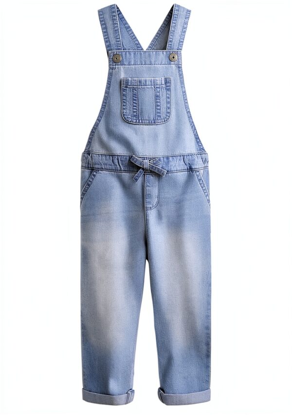 Girls Denim Overalls Cotton Adjustable Snaps The Childrens-0