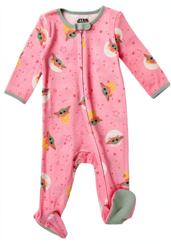 Star Wars Baby Coverall Pink Green Long Sleeve Sleep Play-2