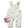 XD Baby Girls Corduroy Overalls Floral Embroidery Adjustable-5