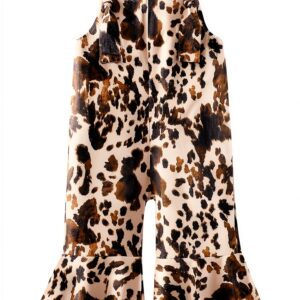 Baby Girl Western Cowgirl Overalls Soft Polyester Adjustable-0