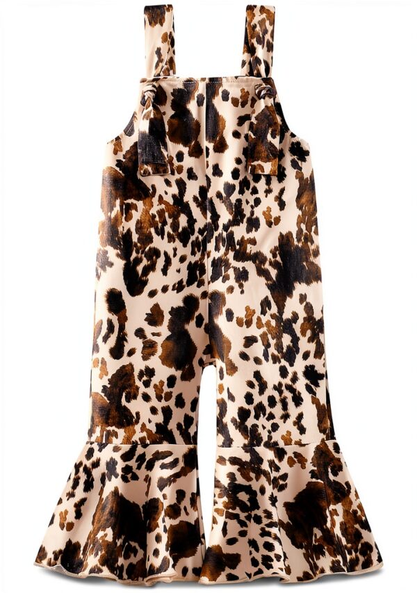 Baby Girl Western Cowgirl Overalls Soft Polyester Adjustable-0