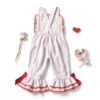 Baby Girl Valentines Overalls Soft Cotton Adjustable Straps-4