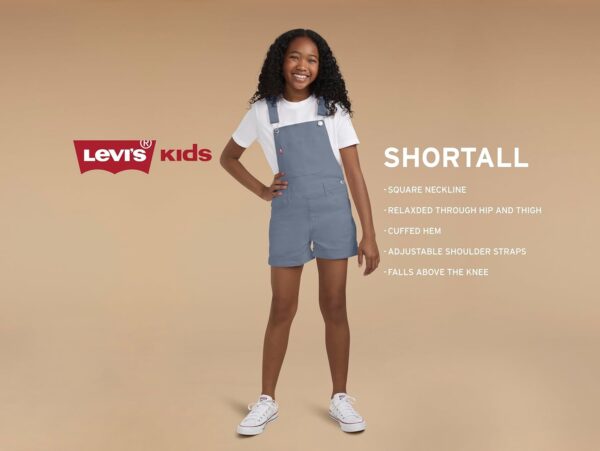 Levis Baby Girls Denim Overalls Adjustable Suspenders-4