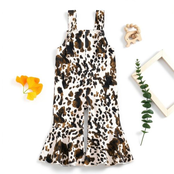 Baby Girl Western Cowgirl Overalls Soft Polyester Adjustable-1